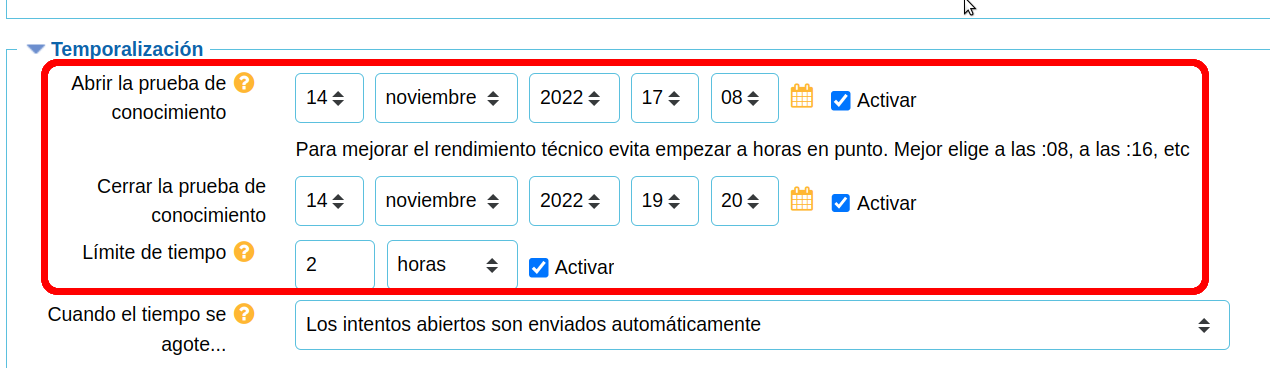 Temporizacion
